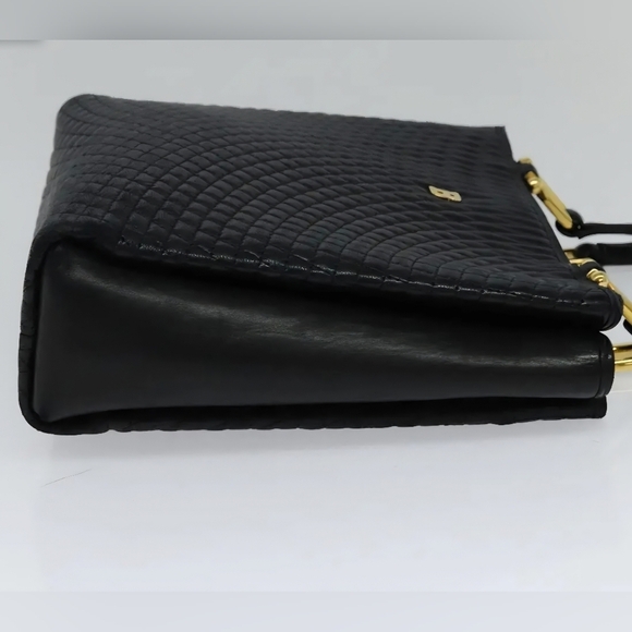 Bally Quilted Leather Tote Bag with Tassel Black Women's ( EUC ) - Picture 12 of 15